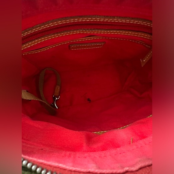 Dooney & Bourke Olive Green and Tan Shoulder Bag - Picture 8 of 9